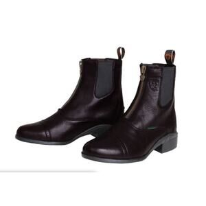 Ariat Heritage Breeze Zip Paddock Boots Black Leather Size 10